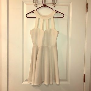 White skater dress